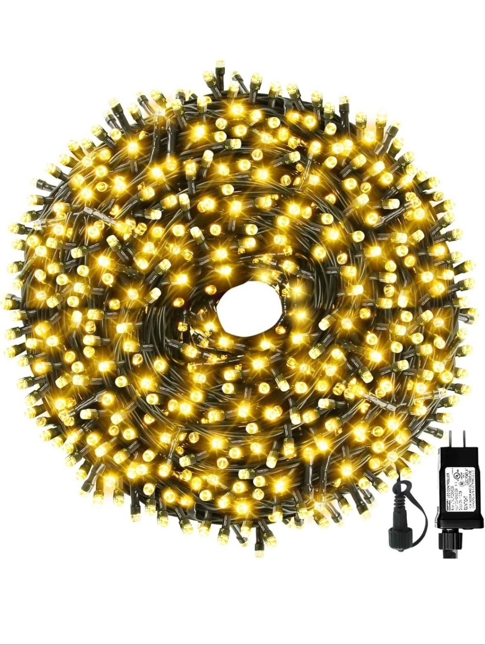 MZD8391 328FT 1000LEDs Christmas Lights Outdoor Indoor 8 Modes Christmas